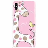 Husa silicon pentru Apple Iphone XS Max, Cute Giraffe