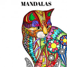 Cats with Mandalas - Adult Coloring Book: Beautiful Coloring Pages for Adults Relaxation with Stress ...