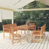 Cumpara ieftin Set de sufragerie de grădină, lemn masiv de tec, 5 piese
