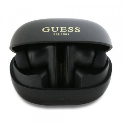 Handsfree Bluetooth Guess Capsule Printed Logo, TWS, ANC, Negru foto