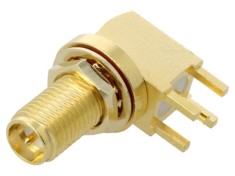 Conector GCT RP-SMA tată unghi THT aurit PTFE IP67/IP68 RFPC-SMA15-FN-A