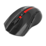 Mouse optic fara fir, 6D, Bluetooth v.5.0, Esperanza Virgo 94662, 120 x 70 x 40 mm, 1600 DPI, negru cu rosu