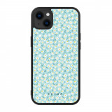 Husa iPhone 14 Plus - Skino Floral Blue, flori albastru