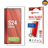 Cumpara ieftin Folie pentru Samsung Galaxy S24 Ultra, Displex Real Glass 3D + Case, Clear
