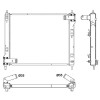 Radiator racire Nissan Juke (F15), 06.2010-, Motorizare 1, 6 T 140kw Benzina, tip climatizare cu/fara AC, cutie M/A, dimensiune 424x508x28mm, Cu lipi