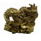 Dragon cu monede din rasina 12x13cm, model FS510