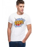 Tricou barbati alb - Boom - L