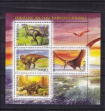 ROMANIA 2005 LP 1675 a DINOZAURI DIN TARA HATEGULUI ROMANIA BLOC MNH, Nestampilat