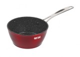 Cratita non-stick 16 cm - si pentru inductie, cu maner, culoare rosie, Quttin