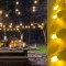 Ghirlanda luminoasa cu 1 pendul/ml si becuri led sticla cu filament 4w, 10 m lungime, interconectabile 150m, lumina calda
