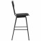 Scaune de bar, 4 buc., negru, placaj solid, otel - 5