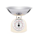 Cumpara ieftin Cantar mecanic de bucatarie ETA Storio 5777 BEJ, 5 kg, precizie 25g, vas 5 L din otel inoxidabil