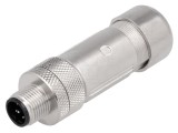 Mufă M12 5 pini tată IP67 Profibus cablu drept 4-9mm