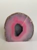 Superb mineral, piatra naturala semipretioasa GEODA de AGAT roz cu CUART, 590 grame