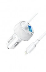 Incarcator auto Anker PowerDrive 2 Elite 1x USB si conector Lightning Alb foto