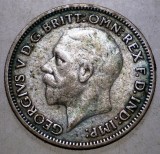 F.069 MAREA BRITANIE ANGLIA GEORGE V 6 SIX PENCE 1932 ARGINT