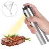 Olivieră Pulverizator Koken &ndash; Spray pentru ulei, oțet și alte lichide, Flacon Pulverizator Re&icirc;ncărcabil, 100 ml, Plastic, 17,8 x 4 cm, Argintiu/Negru