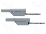 Cablu de măsurare 16A 4 mm mufă banană gri SCH&Uuml;TZINGER