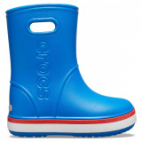 Cizme Crocs Kids&#039; Crocband Rain Boot Albastru - Bright Cobalt/Flame