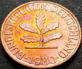 Cumpara ieftin Moneda 2 PFENNIG - RF GERMANIA, anul 1980 *cod 2164 A - litera D patina, Asia