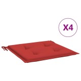 Cumpara ieftin Perne scaune de gradina 4 buc. rosu 50x50x3 cm tesatura Oxford