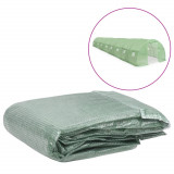 Copertina rezerva sera vidaXL, 13.5 m&sup2;, verde, 300x1200x200 cm, PE, 6 ferestre ventilatie, usa