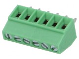 Regletă Conexiuni PCB 90&deg; 2,54mm 6 Piste 6A