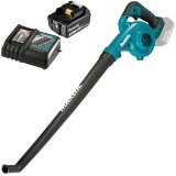Makita DUB186Z + BL1830B + DC18RC - Suflanta de gradina 186 m3/h + Set acumulator si incarcator Li-Ion 18 V 3 Ah