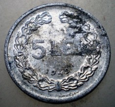7.920 ROMANIA RPR 5 LEI 1949