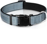 Zgarda reflectorizanta pt caini Joytale, naylor, neopren, marime M, 35,50 cm