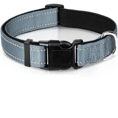 Zgarda reflectorizanta pt caini Joytale, naylor, neopren, marime M, 35,50 cm