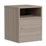 Noptiera Foly cu cabinet din stejar gri 40x40x50cm