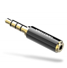 Adaptor Jack 2.5 mm mama 4 pini - Jack 3.5 mm mufa tata 4 pini metal aurit VENTION BFBB0-DE