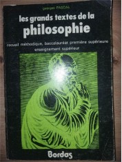 Les grands textes de la philosophie - Georges Pascal