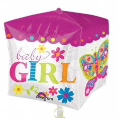 Balon folie cubez Baby Girl - 38x40cm, Amscan 28382 foto