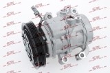 Compresor AC Suzuki Baleno 2016 1.0 T; tip Denso 10SA13C, diametru fulie 125mm, 4 nervuri, iesire 15,5mm, intrare 18,3mm; 44729430; 952M68P20;