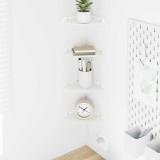 vidaXL Raft suspendat cu raft cu depozitare 4 pcs Alb 15 x 15 x 2 cm 8004085