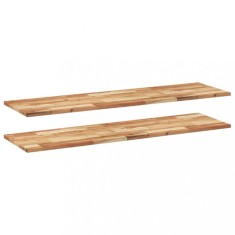 Rafturi suspendate 2 buc. 140x40x2cm lemn masiv acacia netratat foto