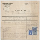 Romania, Adolphe Stern, Agentura - Comision, transporturi, Nota, Craiova, 1935