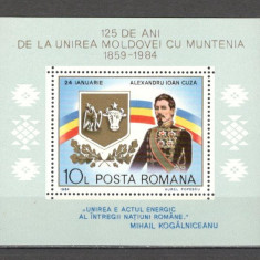 Romania.1984 125 ani Unirea Moldovei cu Muntenia-Bl. YR.777