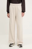P.E Nation pantaloni de trening din bumbac Adventure culoarea bej, uni, 243P408
