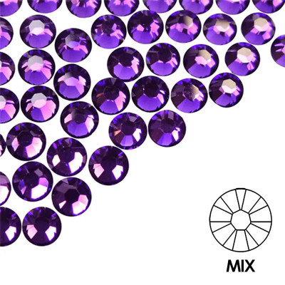 Pietre decorative pentru unghii - MIX - violet, 50buc foto