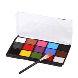 Cumpara ieftin Set creativ pentru pictura pe fata si corp cu 15 culori si pensula inclusa, activare cu apa, pentru machiaj artistic si petreceri tematice