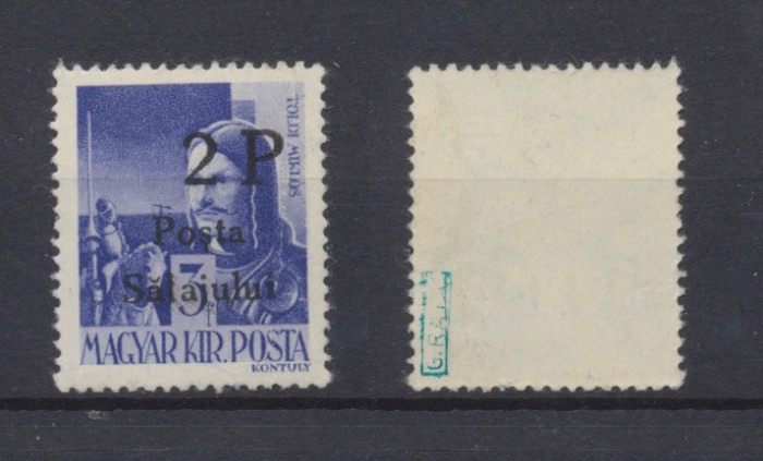 1945 Posta Salajului timbru local neuzat 2P/3f autentic MNH tiraj 200 exemplare