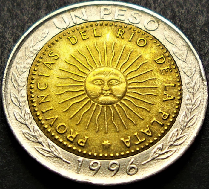 Moneda bimetal 1 PESO - ARGENTINA, anul 1996 * cod 3635