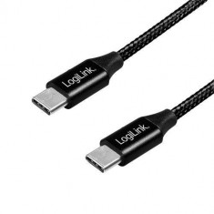 Cablu de date Logilink CU0154 USB-C - USB-C 1m Black foto