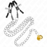 KINK - CHAIN NIPPLE CLAMPS WITH HORN PENDANT 30 CM, KINK NIPPLE GRIP