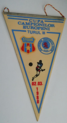 M3 C7 - Tematica fotbal Steaua Bucuresti - Rangers footbal club - CCE 2 mar 1988 foto