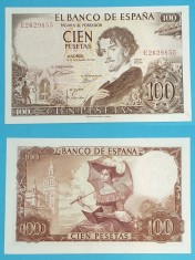 Spania (p#150) 100 Pesetas 1965 &#039;Doamnă Romantică&#039; aUNC+ serie: E2629855