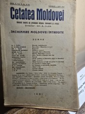 Revista Cetatea Moldovei - Gh. A. Cuza - Anul II, Vol. II Nr. 11-12 (1 August-1 Septembrie 1941)